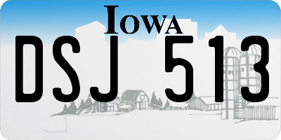 IA license plate DSJ513