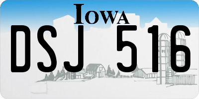 IA license plate DSJ516