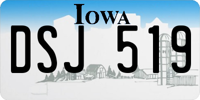 IA license plate DSJ519