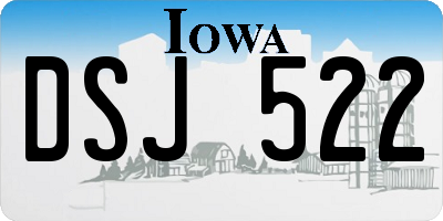 IA license plate DSJ522