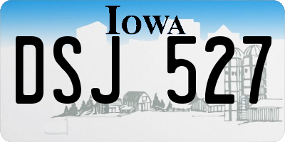 IA license plate DSJ527