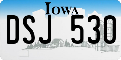 IA license plate DSJ530