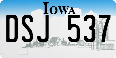 IA license plate DSJ537