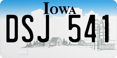 IA license plate DSJ541