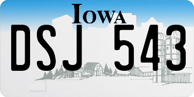 IA license plate DSJ543