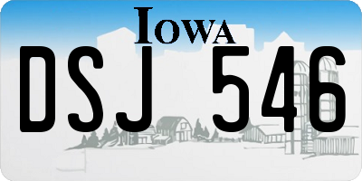 IA license plate DSJ546