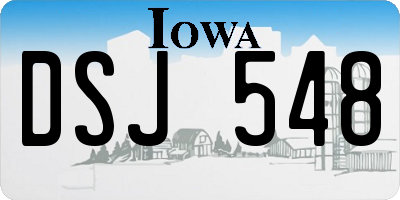 IA license plate DSJ548