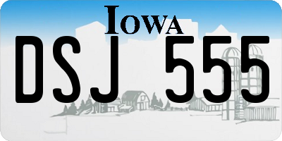 IA license plate DSJ555