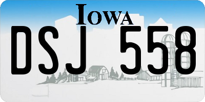 IA license plate DSJ558