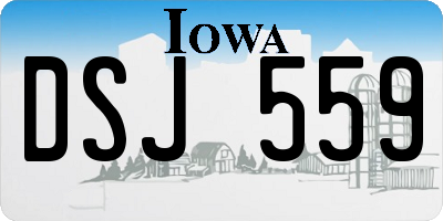 IA license plate DSJ559