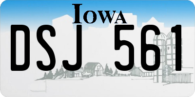 IA license plate DSJ561