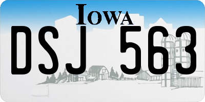 IA license plate DSJ563