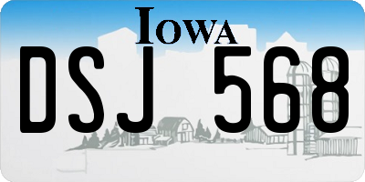 IA license plate DSJ568