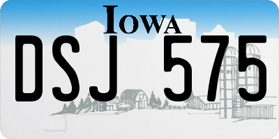 IA license plate DSJ575