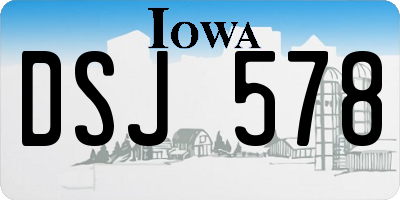 IA license plate DSJ578