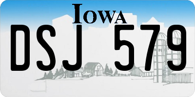 IA license plate DSJ579