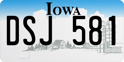 IA license plate DSJ581