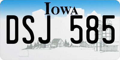 IA license plate DSJ585