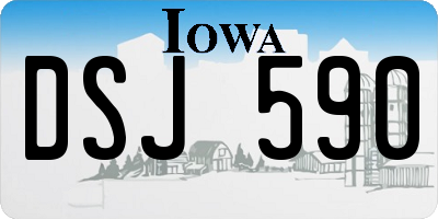 IA license plate DSJ590