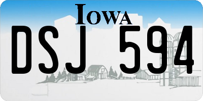 IA license plate DSJ594
