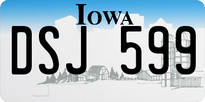 IA license plate DSJ599