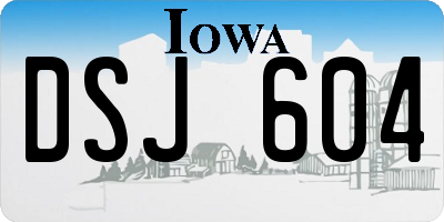 IA license plate DSJ604