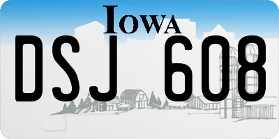 IA license plate DSJ608