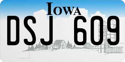 IA license plate DSJ609