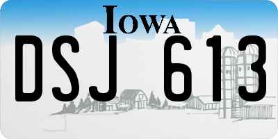 IA license plate DSJ613