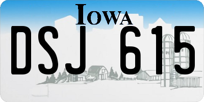 IA license plate DSJ615