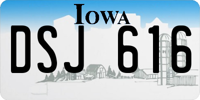IA license plate DSJ616