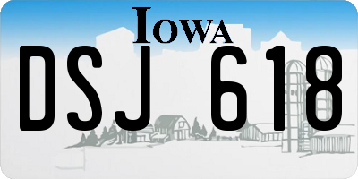 IA license plate DSJ618