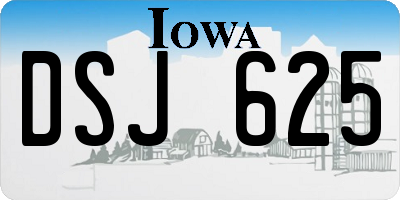 IA license plate DSJ625