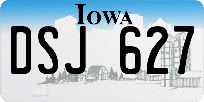 IA license plate DSJ627