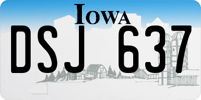 IA license plate DSJ637
