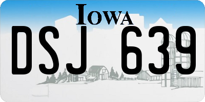 IA license plate DSJ639