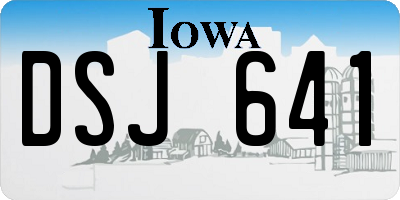 IA license plate DSJ641