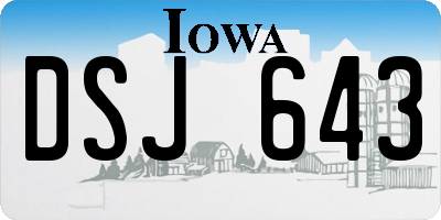 IA license plate DSJ643