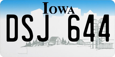 IA license plate DSJ644