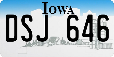 IA license plate DSJ646