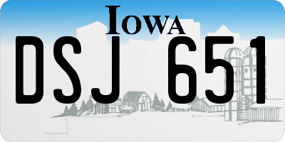 IA license plate DSJ651