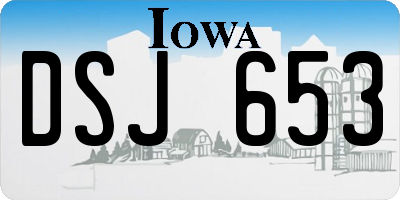 IA license plate DSJ653