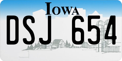IA license plate DSJ654