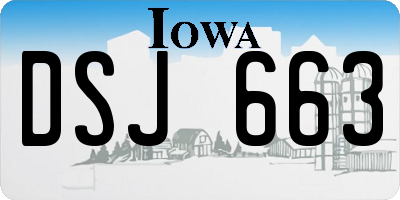 IA license plate DSJ663