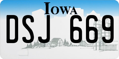 IA license plate DSJ669