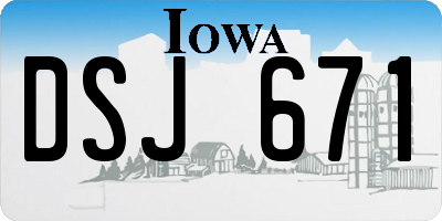 IA license plate DSJ671