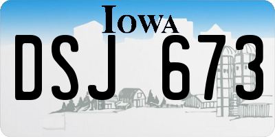 IA license plate DSJ673