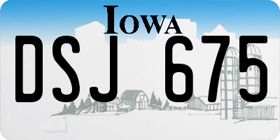 IA license plate DSJ675