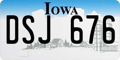 IA license plate DSJ676