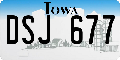 IA license plate DSJ677